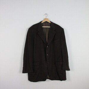 Canali Men's Wool Cashmere Sport Coat Blazer Black Suit Jacket Business L 60 972